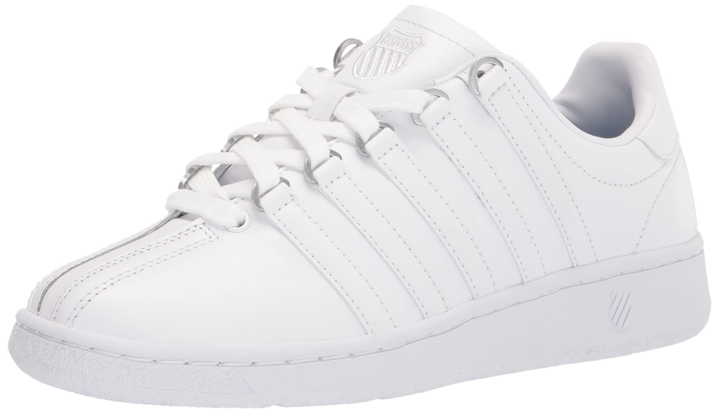 K-Swiss Men's Classic VN Leather Sneaker, White/White, 6.5 M